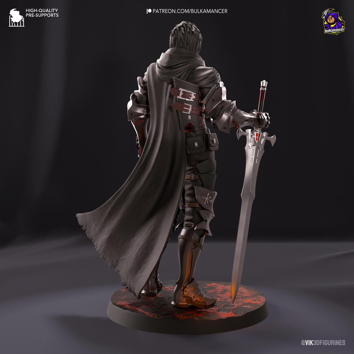 Clive Rosfield Figure - Final Fantasy XVI - 3D printed miniature detail view
