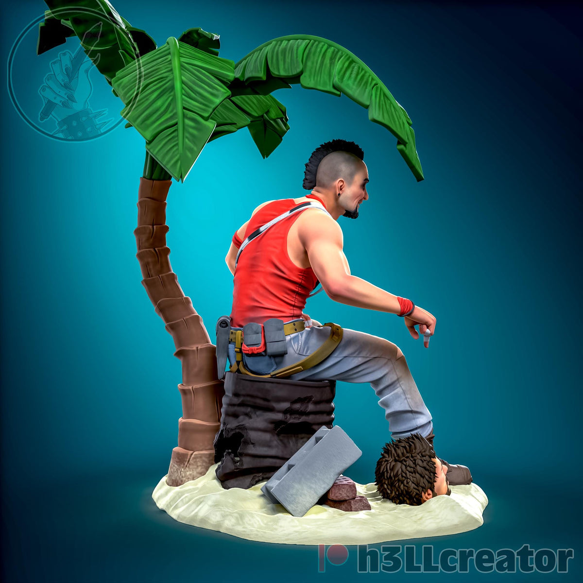 Vaas Figure - resin tabletop miniature alternate angle