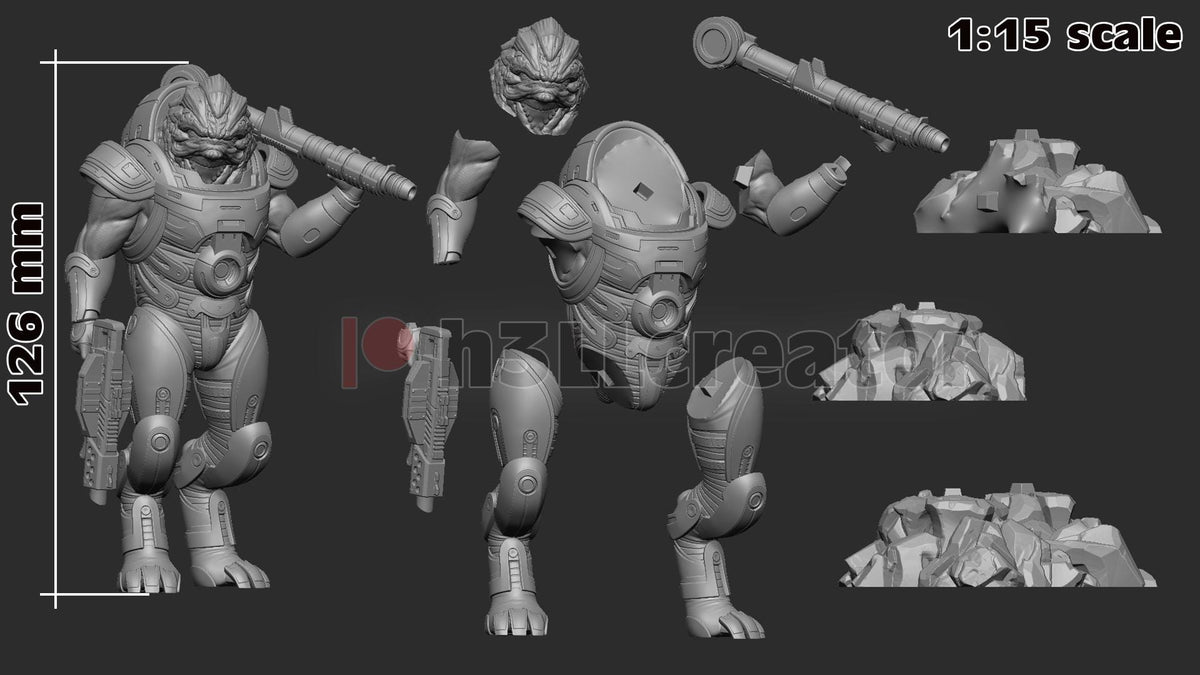Grunt Figure - Mass Effect - resin miniature view 7