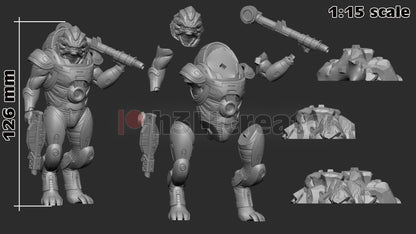 Grunt Figure - Mass Effect - resin miniature view 7