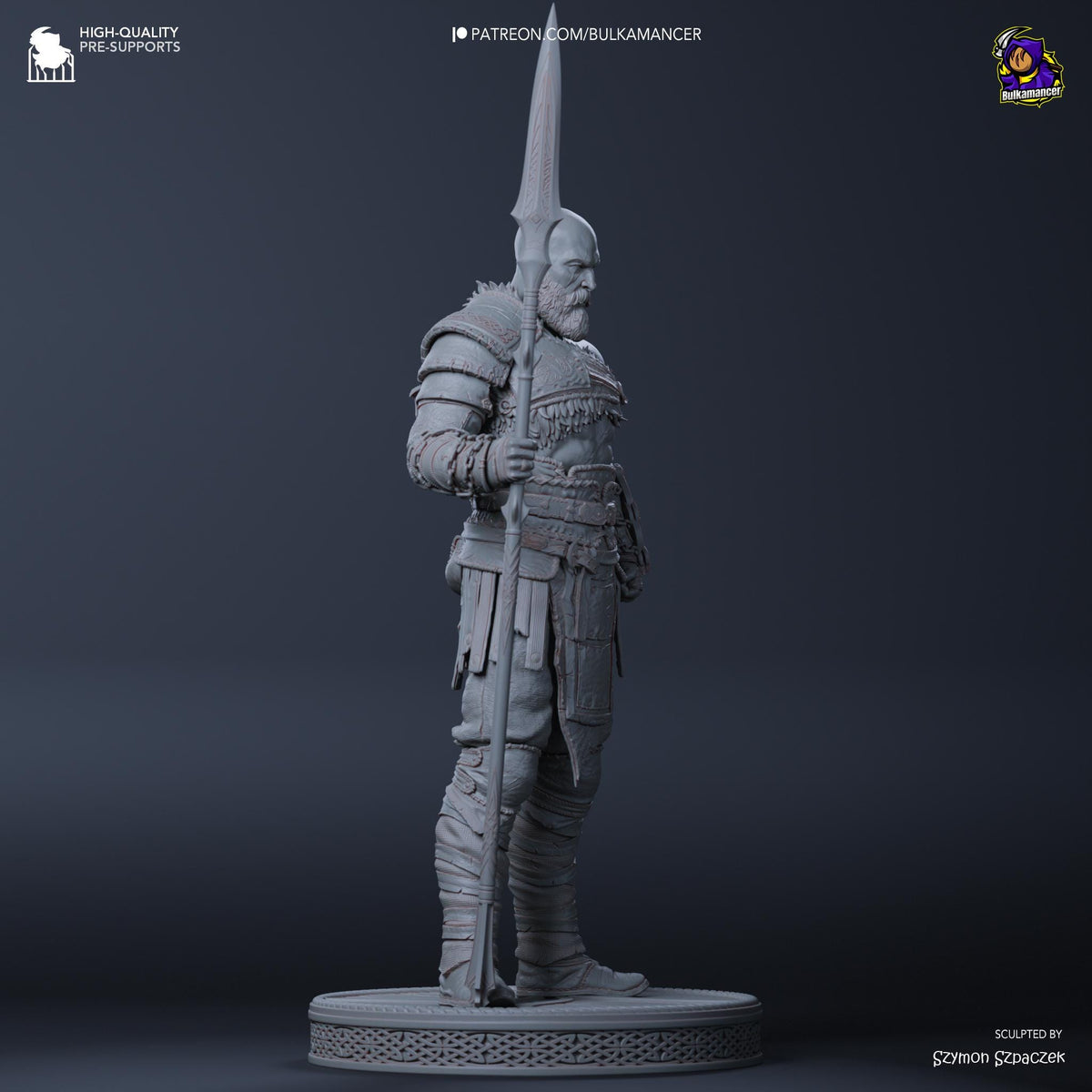 Kratos God of War Figure - resin miniature view 5