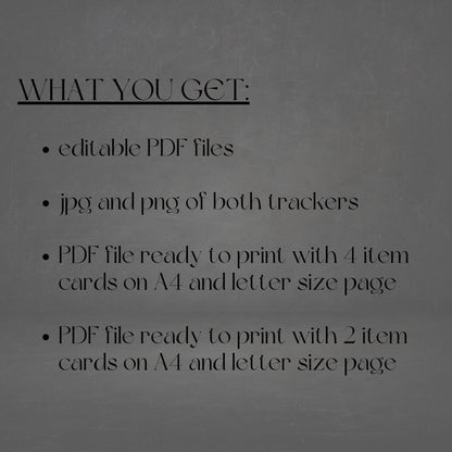 Fillable Item Cards - digital product alternate preview