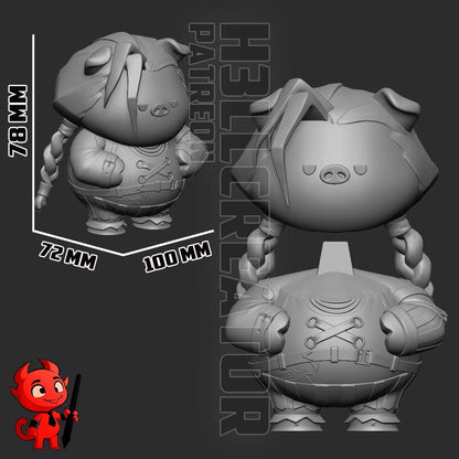 Jinx Powder Chibi Figure - League of Legends - resin miniature view 8