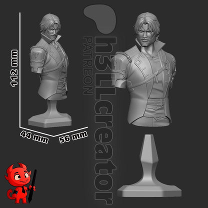 Jayce Bust - Arcane - paintable tabletop miniature product view