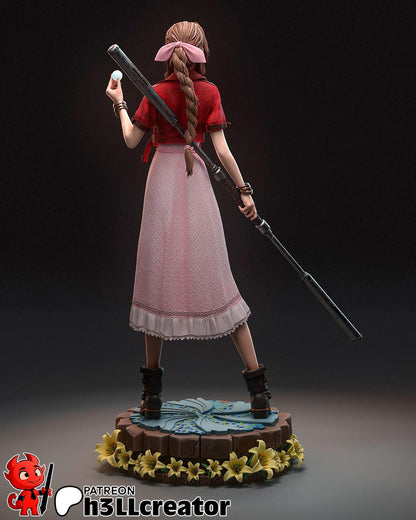 Aerith Figure - Final Fantasy VII - paintable tabletop miniature product view