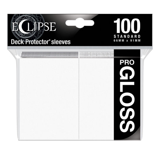 Ultra Pro Eclipse Standard Sleeves - Arctic White Gloss (100 Sleeves) - sealed card game product image