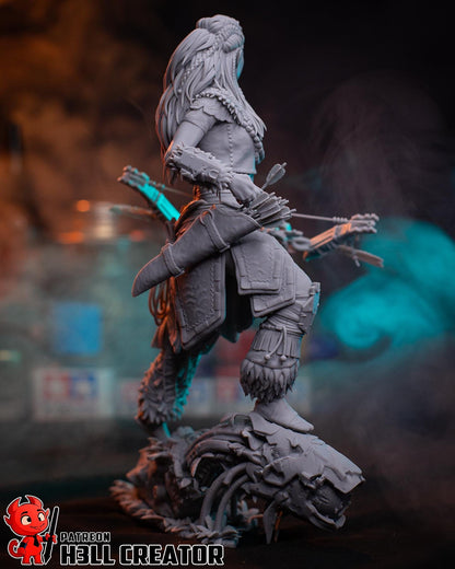 Aloy Horizon Zero Dawn Figure - paintable tabletop miniature product view