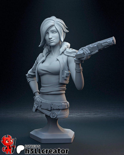 Lilith Borderlands 3 Bust - resin tabletop miniature front view