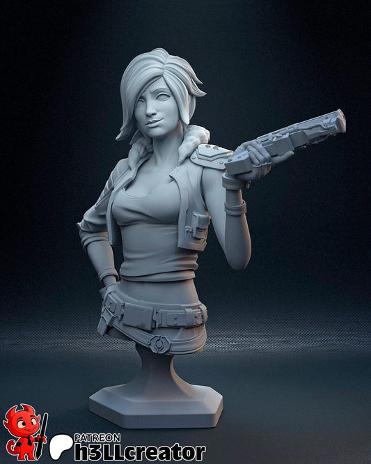 Lilith Borderlands 3 Bust - resin tabletop miniature front view