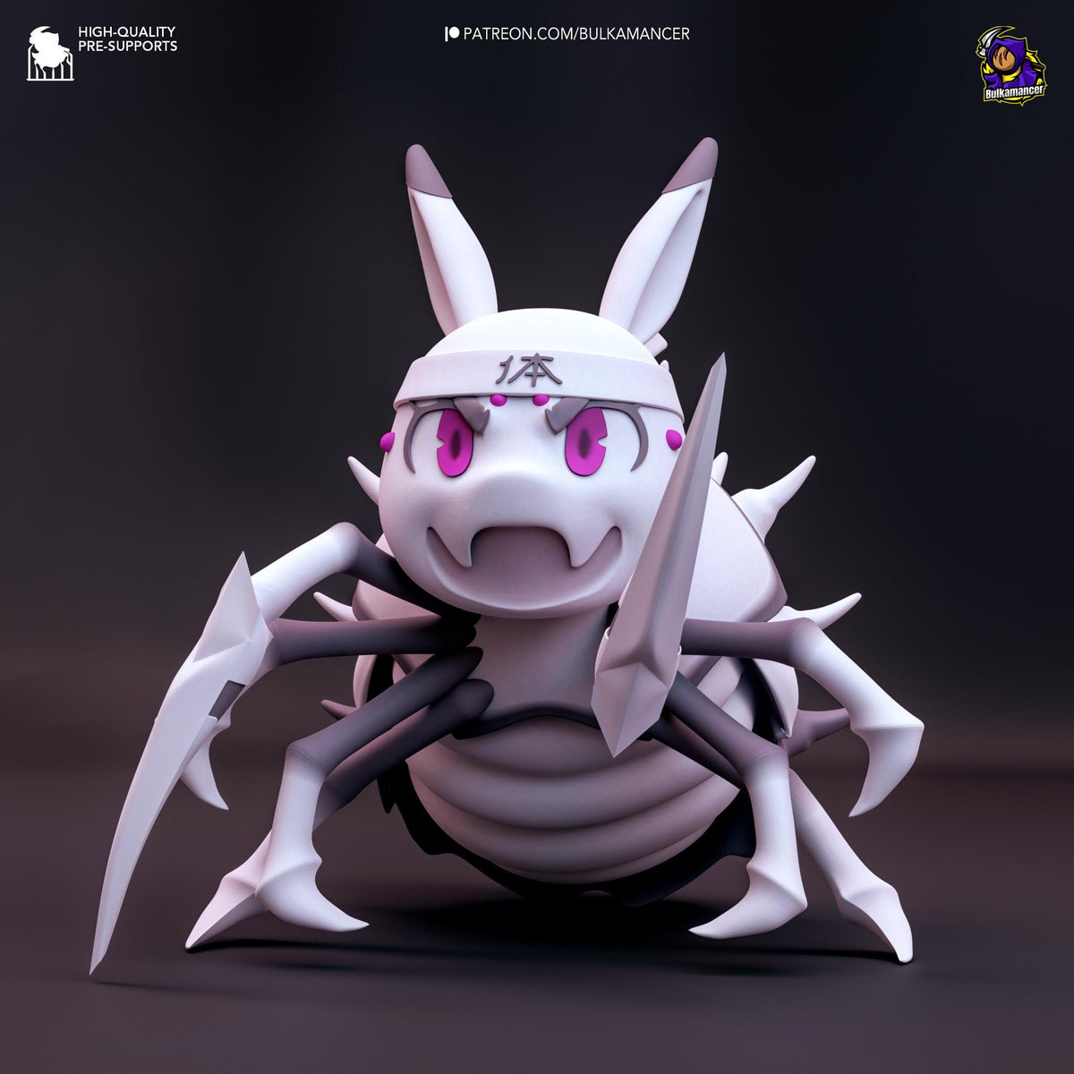 Kumoko Spiders So'm a Spider Chibi Figure - 3D printed miniature detail view