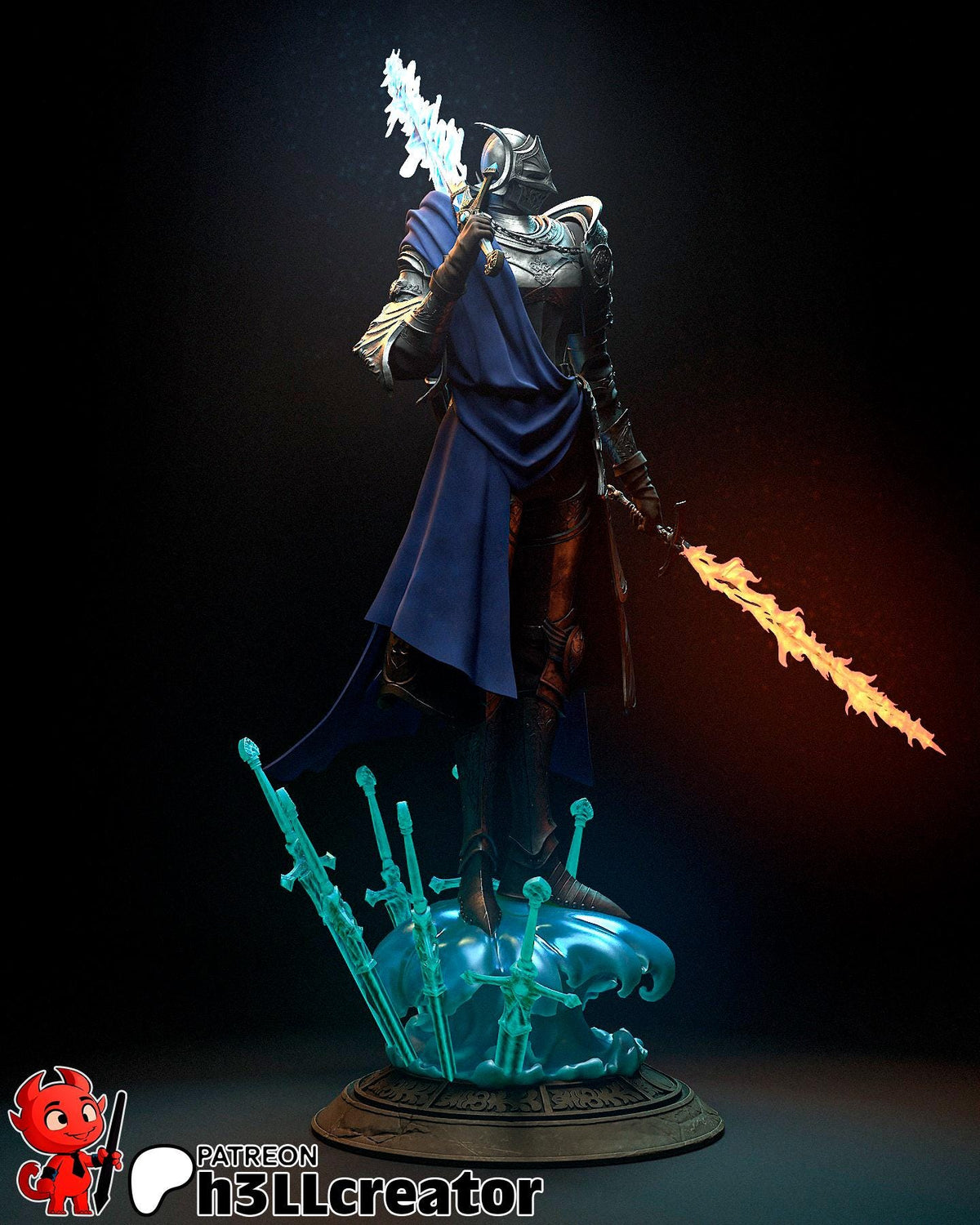 Rellana Figure - Elden Ring - resin tabletop miniature alternate angle