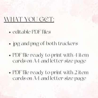 Fillable Item Cards - digital product alternate preview