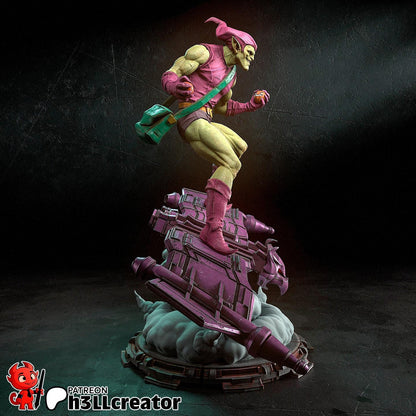 Green Goblin Figure - Spider-Man - 3D printed miniature detail view
