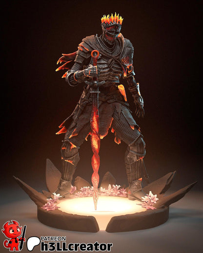 Soul of Cinders Figure - Dark Souls 3 - resin tabletop miniature front view