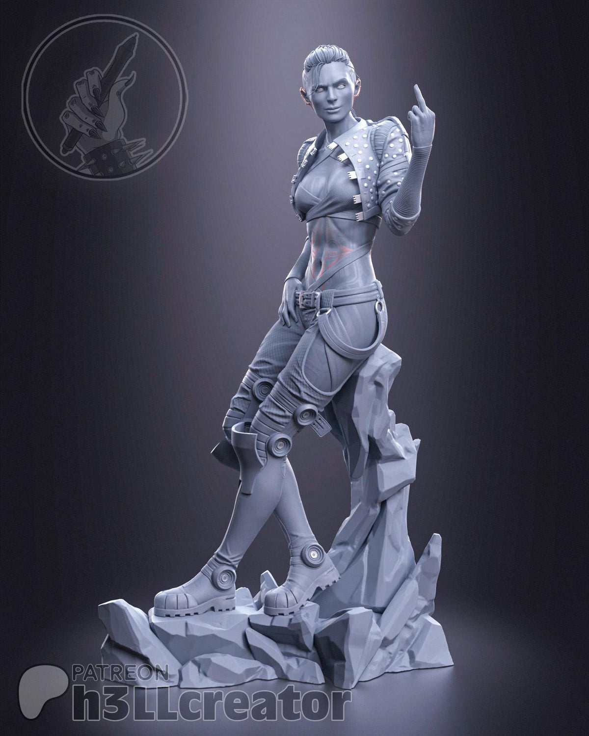 Jack Figure - Mass Effect - paintable tabletop miniature product view