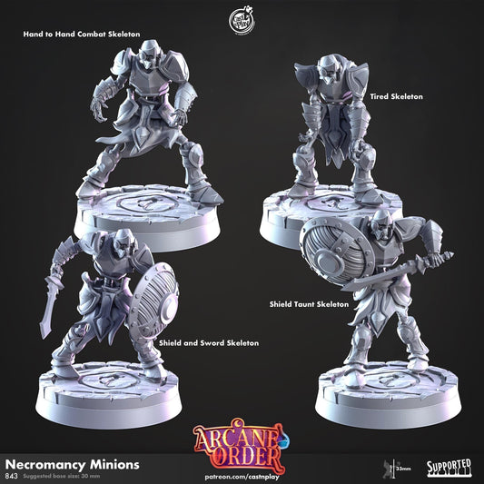 Undead Skeleton Miniature - resin tabletop miniature front view
