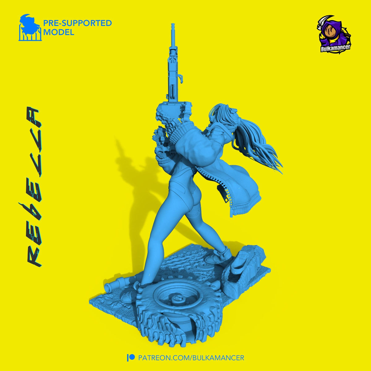 Rebecca Figure - Cyberpunk: Edgerunners - 3D printed miniature detail view