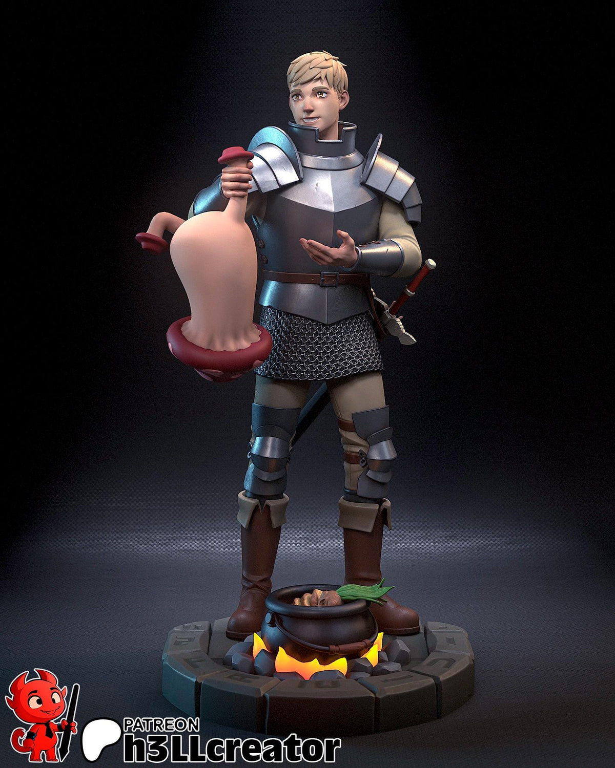 Laios Touden Figure - Delicious in Dungeon - resin tabletop miniature alternate angle