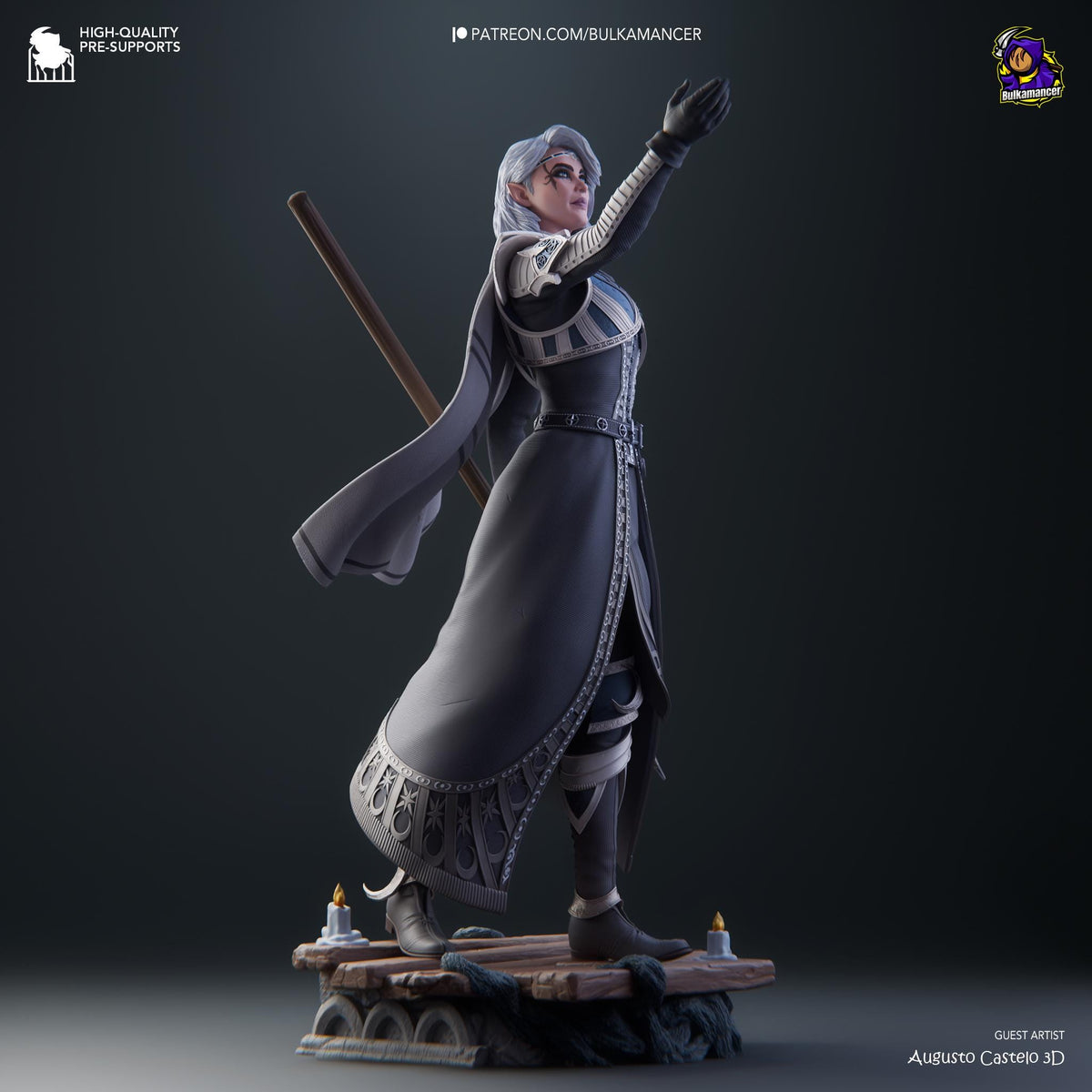 Isobel Figure - Baldur’s Gate 3 - resin tabletop miniature alternate angle