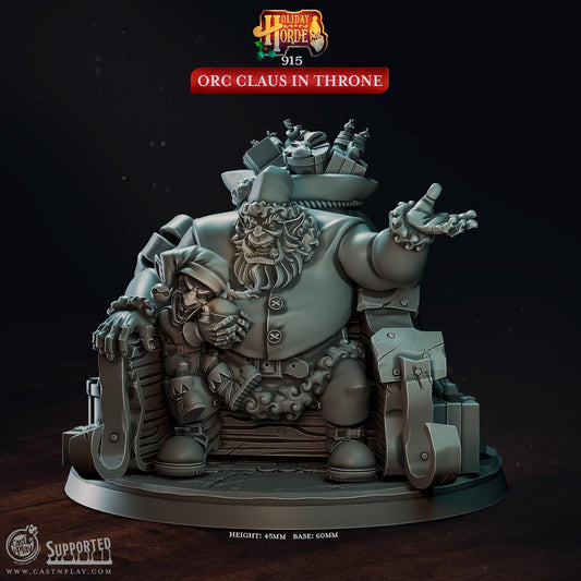 Orc Miniature - resin tabletop miniature front view
