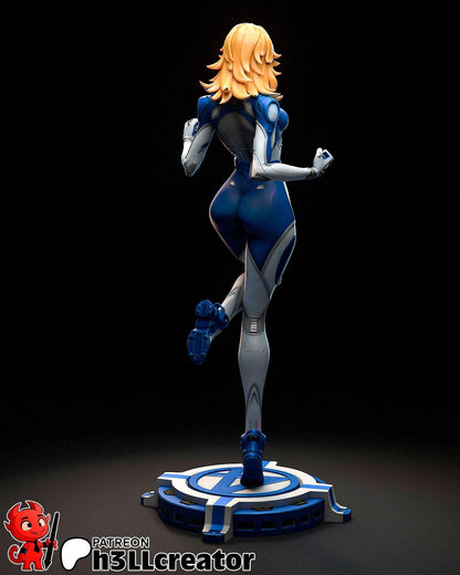 Invisible Woman Figure - Marvel Rivals - 3D printed miniature detail view
