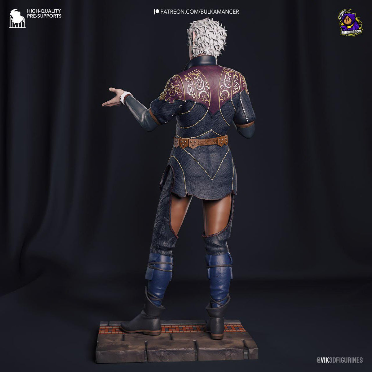 Astarion Figure - Baldur's Gate 3 - paintable tabletop miniature product view