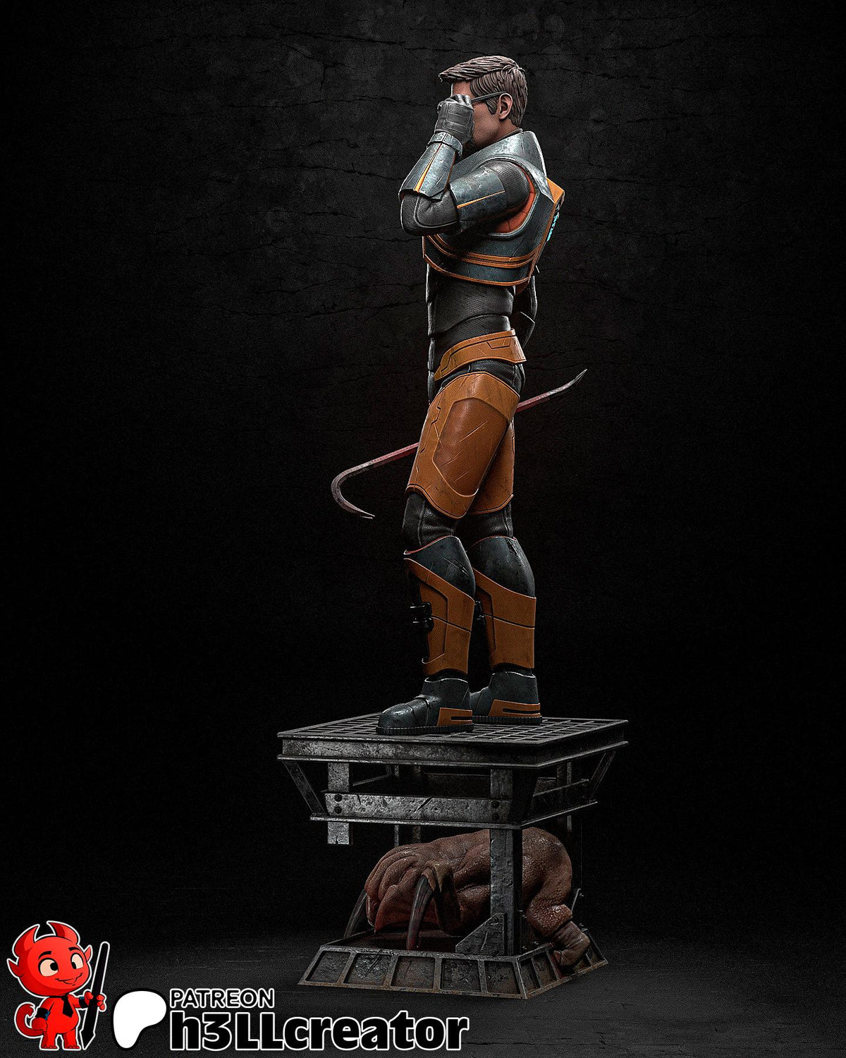 Gordon Freeman Half Life Figure - paintable tabletop miniature product view