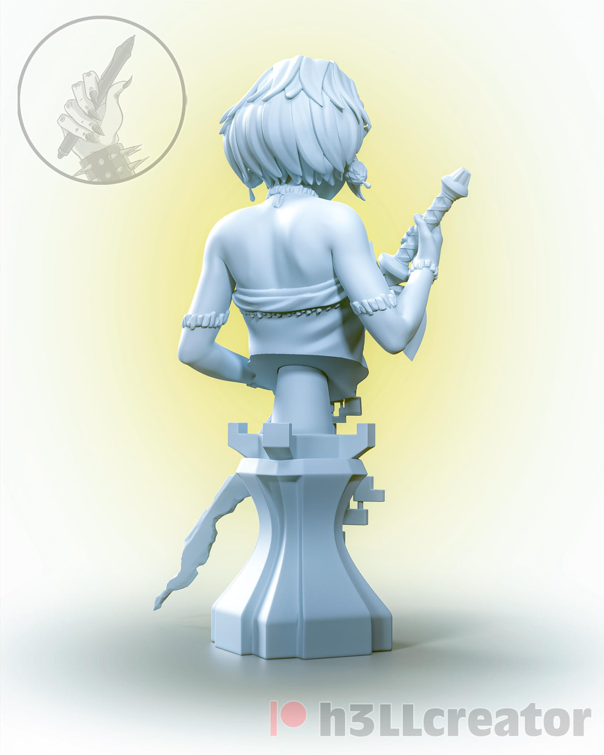 Zelda Legend of Zelda Bust - 3D printed miniature detail view