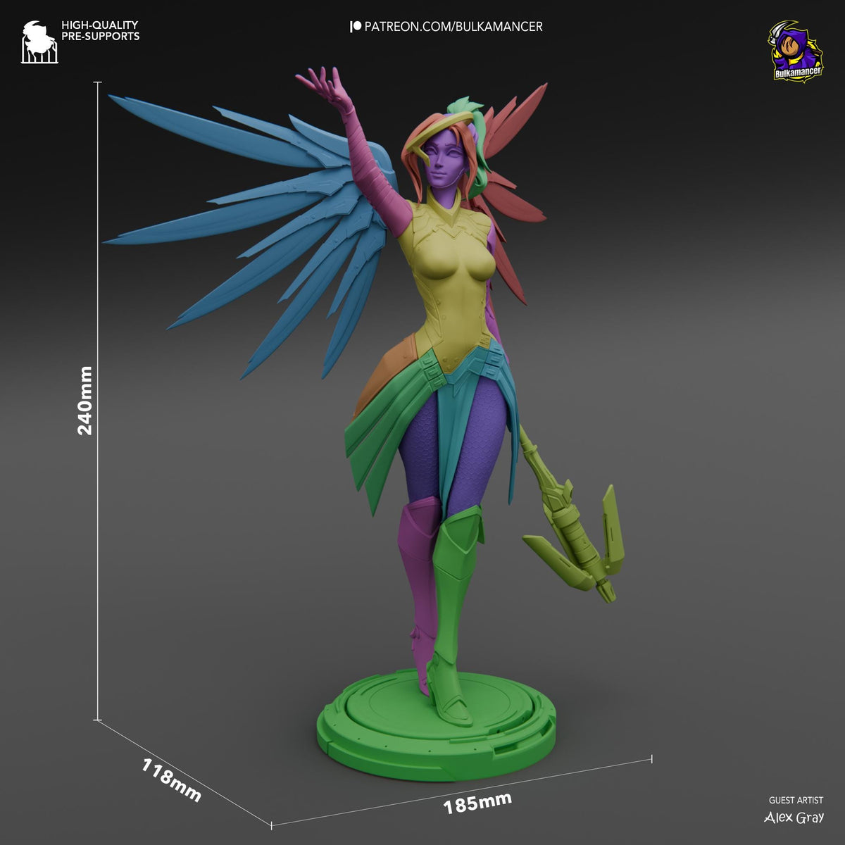 Mercy Figure - Overwatch - resin miniature view 7