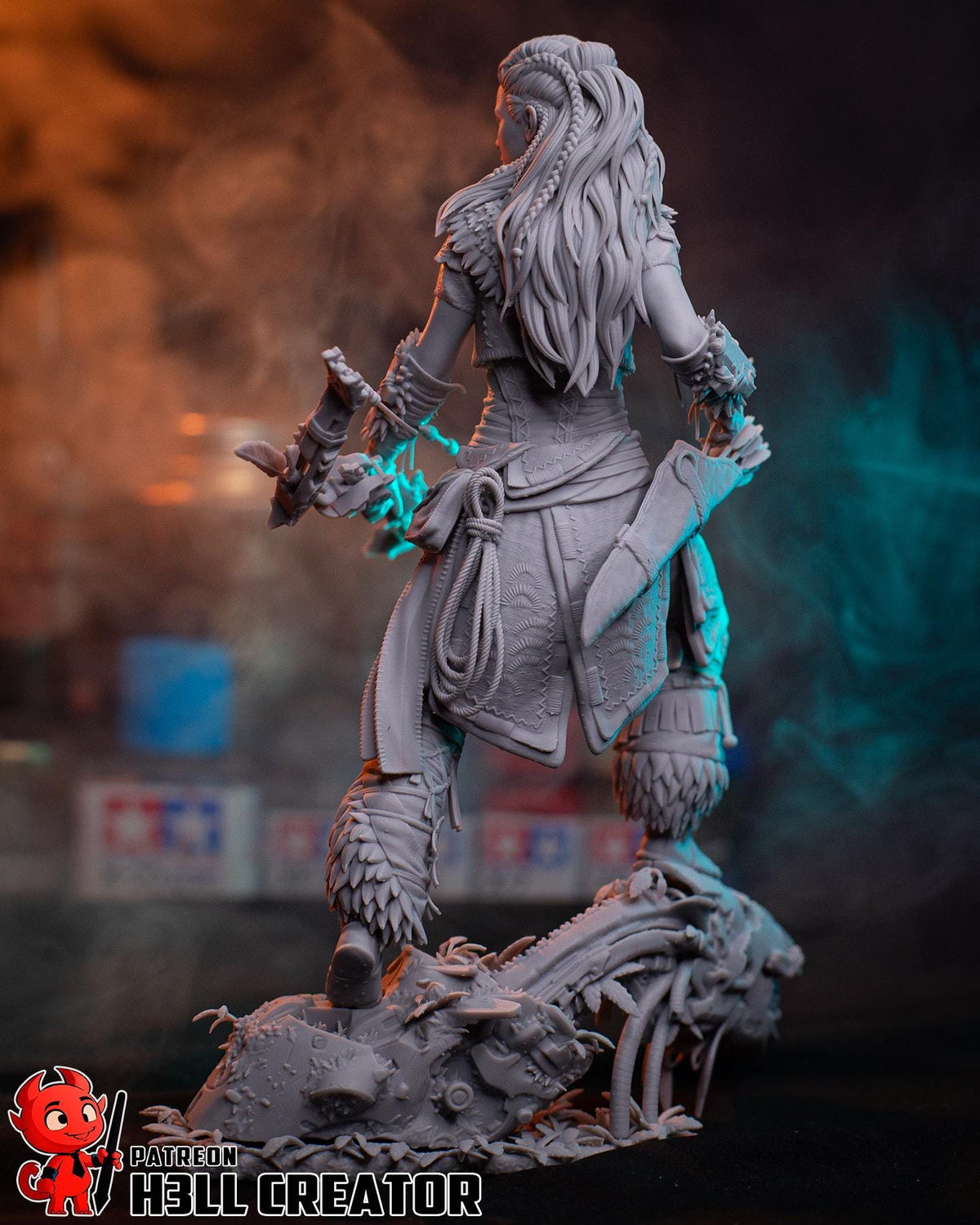 Aloy Horizon Zero Dawn Figure - 3D printed miniature detail view