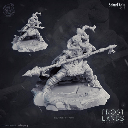 Human Rogue & Fighter Miniature - resin tabletop miniature front view
