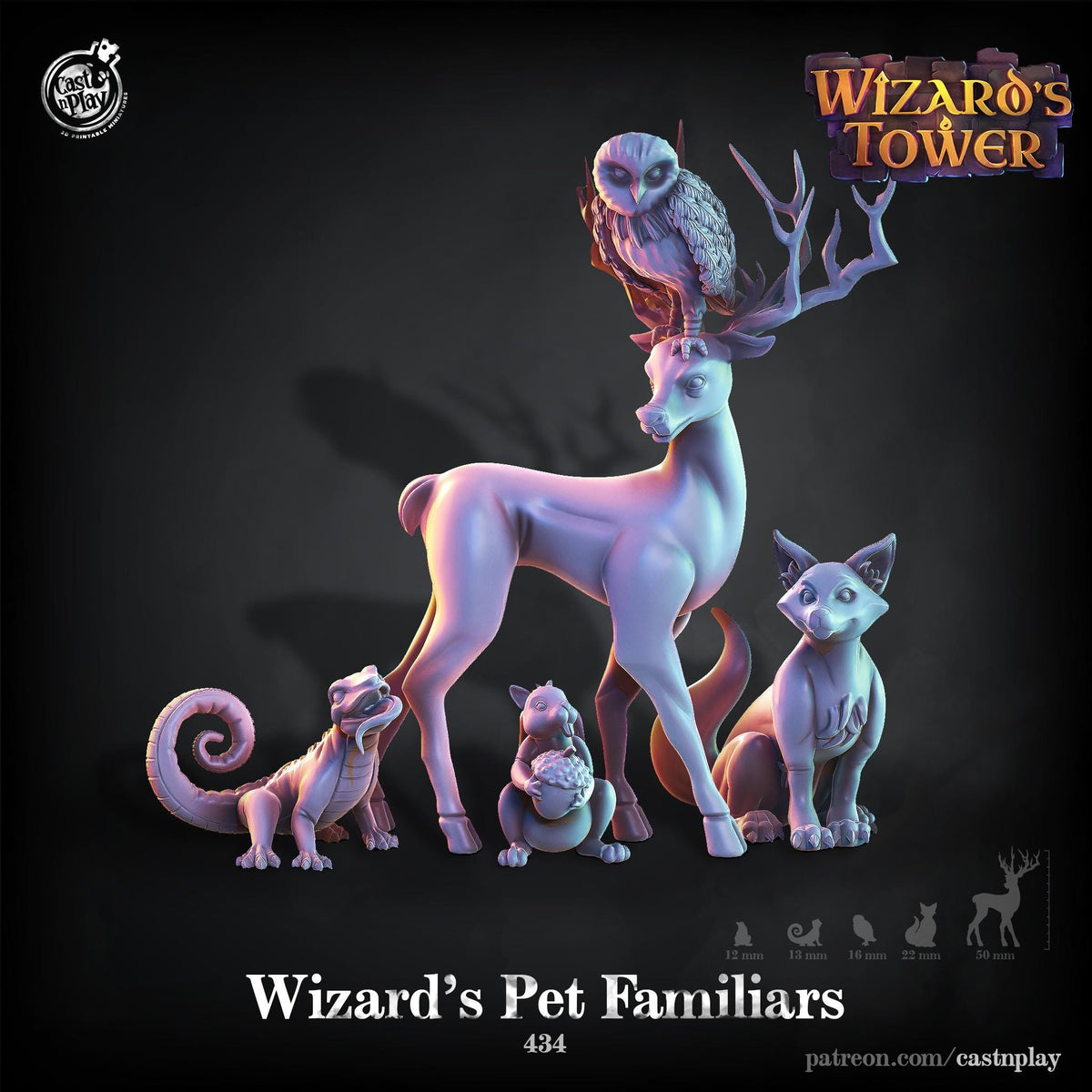 Animal Companion Miniature - resin tabletop miniature front view