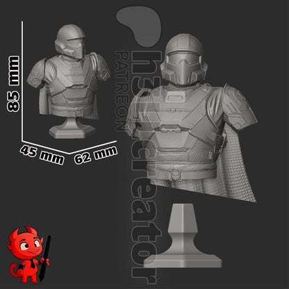 Helldiver Helldivers 2 Bust - paintable tabletop miniature product view