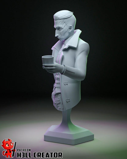 Silco Bust - Arcane - resin tabletop miniature alternate angle