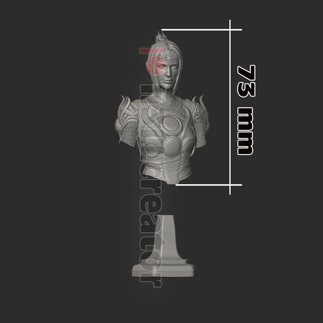 Shadowheart Bust - Baldur's Gate 3 - paintable tabletop miniature product view