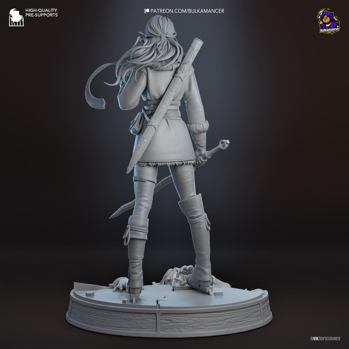 Ciri The Witcher Figure - resin miniature view 6