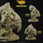 Giant Grung Fighter Miniature - resin tabletop miniature front view