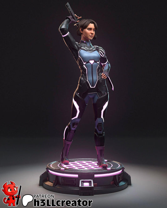 Mio Split Fiction Figure - resin tabletop miniature front view