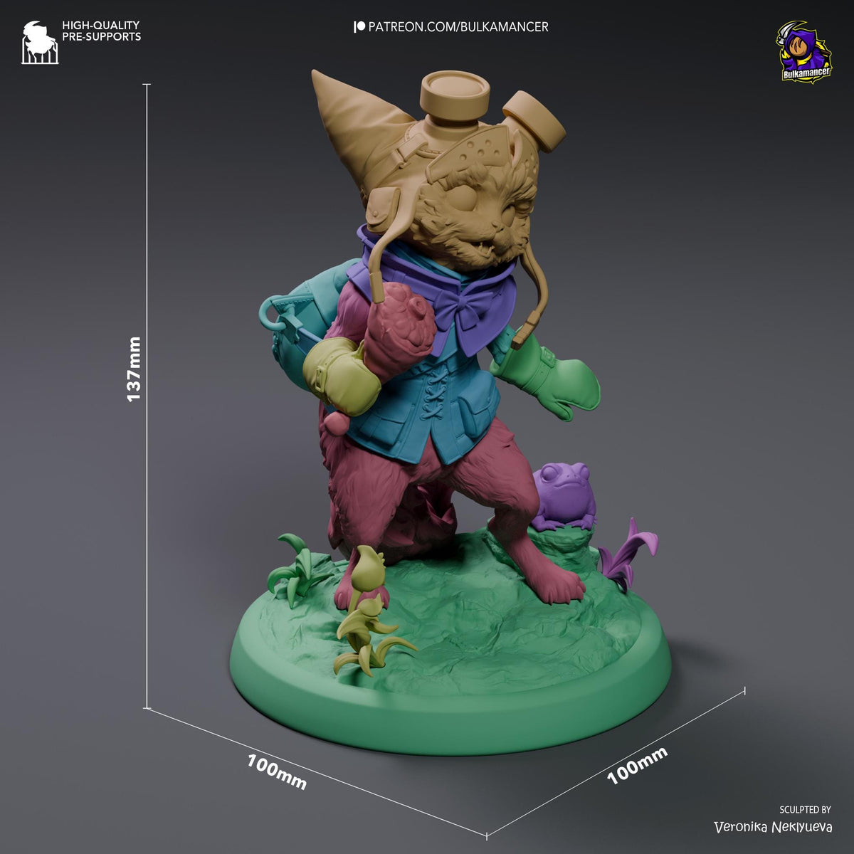 Palico and Toad Figure - Monster Hunter Wilds - resin miniature view 8
