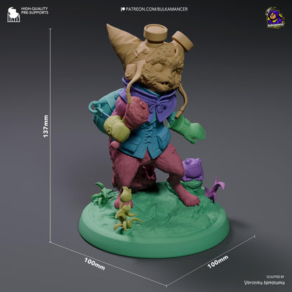 Palico and Toad Figure - Monster Hunter Wilds - resin miniature view 8