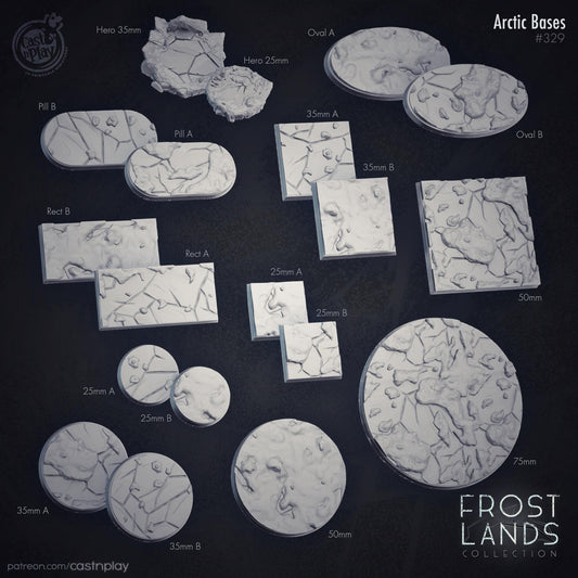 Frost Lands Arctic Bases - resin tabletop miniature front view