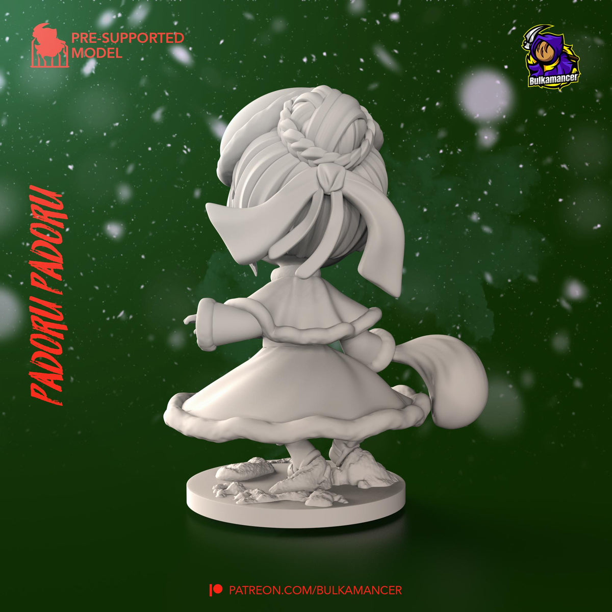 Padoru of Fate Fate Extra Chibi Figure - 3D printed miniature detail view