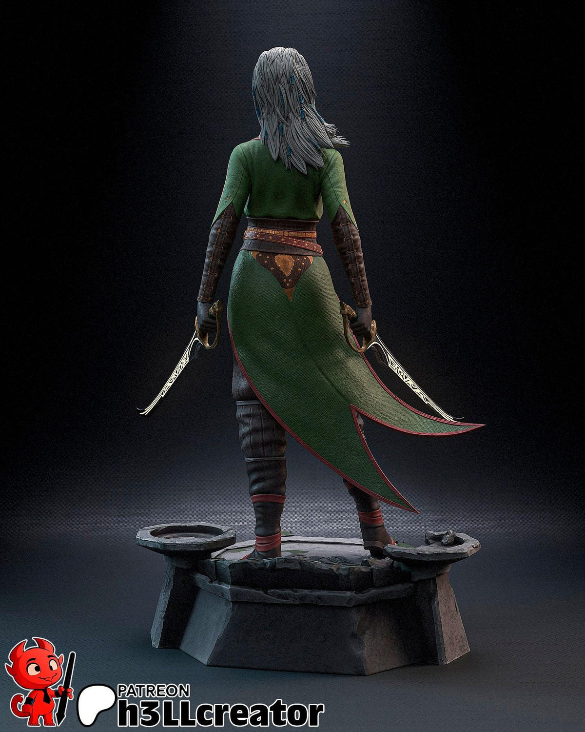 Jaheira Figure - Baldur's Gate 3 - resin miniature view 7