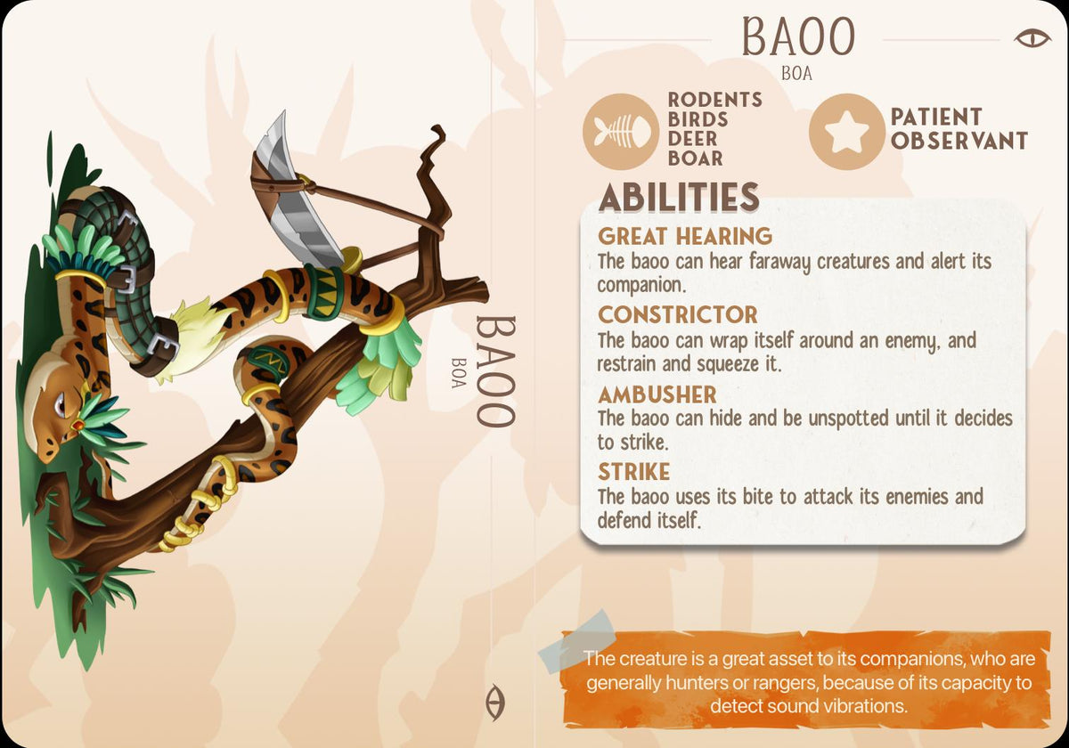 Boa Snake Animal Companion Miniature - resin tabletop miniature alternate angle