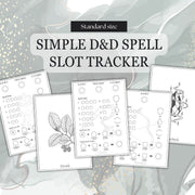 Spell Tracker - digital download preview