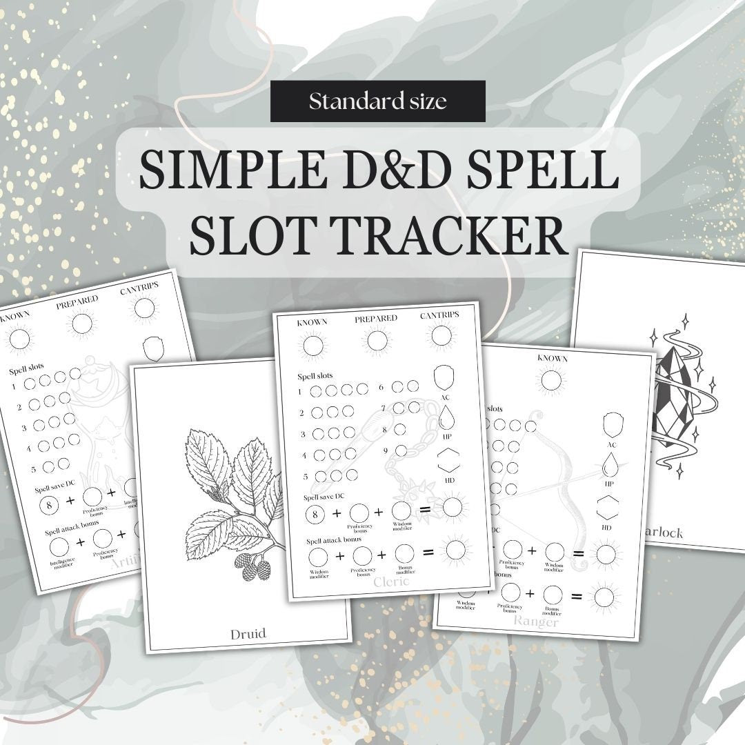 Spell Tracker - digital download preview