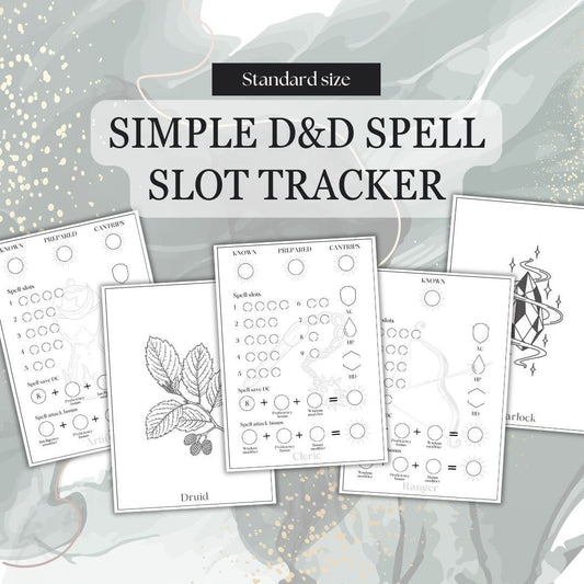 Spell Tracker - digital download preview