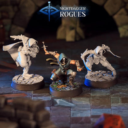 Changeling Rogue Miniature - resin tabletop miniature front view