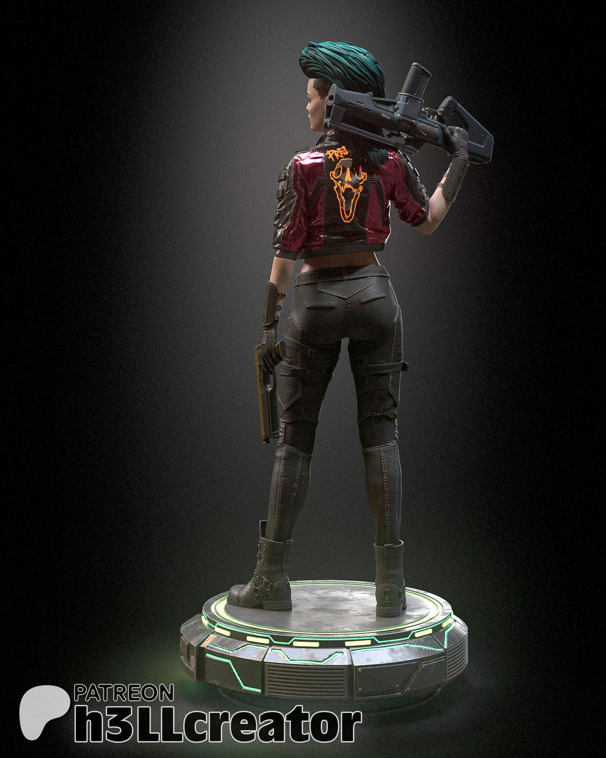 Rogue Amendiares Figure - Cyberpunk 2077 - 3D printed miniature detail view