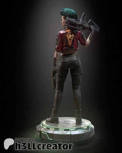 Rogue Amendiares Figure - Cyberpunk 2077 - 3D printed miniature detail view